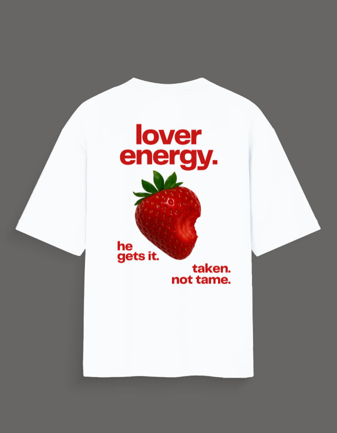 Red Energy Graphic Oversized T-Shirt