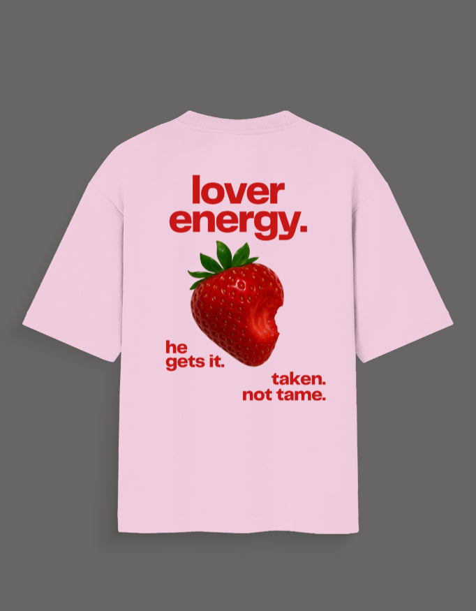 Red Energy Graphic Oversized T-Shirt