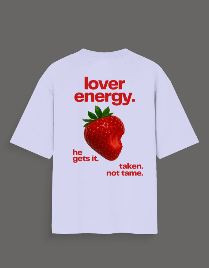 Red Energy Graphic Oversized T-Shirt
