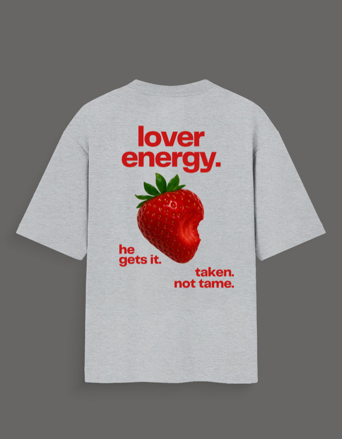 Red Energy Graphic Oversized T-Shirt